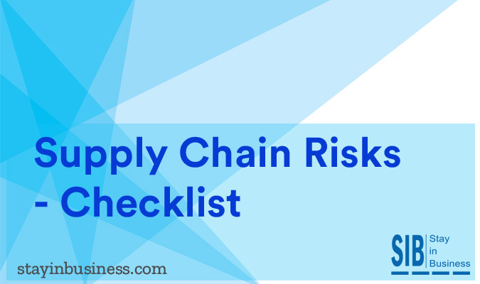 supply chain risks checklist