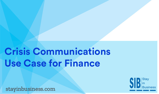 crisis communications use case for finance